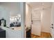 Convenient laundry area with stacked washer and dryer units, maximizing space at 1625 Larimer St # 1104, Denver, CO 80202