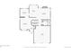 First floor plan of the home, featuring a kitchen, dining room, living room, and garage at 270 S Locust St, Denver, CO 80224