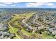 Aerial view of the neighborhood, highlighting the home's location near a green space at 5207 S Jericho Way, Centennial, CO 80015