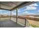 View from the porch showcasing a serene landscape and wooden railing at 6384 E 154Th Pl, Thornton, CO 80602