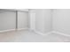 Neutral bedroom features neutral walls and carpets and white trim at 1541 Glencoe St, Denver, CO 80220