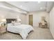 Cozy bedroom featuring neutral colors, soft carpet, and space for a home office at 1415 Irving St, Denver, CO 80204
