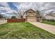 Charming two-story home featuring a brick-accented garage and inviting front porch, complemented by a well-maintained lawn at 6057 S Pierson St, Littleton, CO 80127