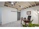 Finished basement office with stylish barn door entry at 1852 S Decatur St, Denver, CO 80219