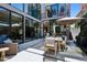 Modern outdoor patio with dining and seating areas at 2539 E 5Th Ave, Denver, CO 80206