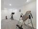 Basement exercise room with carpeted floors and workout equipment at 1355 Hudson St, Denver, CO 80220