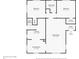 First floor layout including Living Room, Dining Room, Kitchen, Bathroom and two Bedrooms at 1355 Hudson St, Denver, CO 80220