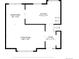Detailed first floor plan showcasing living room, dining area, kitchen, and foyer with exact measurements at 7351 S Marion St, Centennial, CO 80122