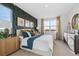 This bedroom showcases modern design elements and natural light at 4708 Windmill Dr, Brighton, CO 80601
