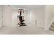 Basement exercise room with neutral walls, carpeting and fitness equipment at 13262 Elizabeth St, Thornton, CO 80241