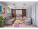 Comfortable living room with stylish decor and modern fireplace at 909 N Logan St # 11A, Denver, CO 80203