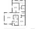 Second floor plan featuring four bedrooms, three bathrooms, a laundry room, and a walk in closet at 9624 Dunning Cir, Highlands Ranch, CO 80126