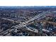 Aerial view of residential area near the highway featuring a neighborhood with lots of trees at 4665 W 6Th Ave # 21, Denver, CO 80204