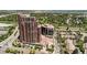 Aerial view of a luxurious high-rise showcasing its unique architecture and beautiful surroundings at 8100 E Union Ave # 712, Denver, CO 80237