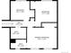 A floor plan highlighting bedroom sizes, bathroom locations and hall dimensions on the third floor at 3035 S Biscay St, Aurora, CO 80013