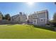 Home's backyard has artificial turf and faces towards the exterior of the residence at 176 S Pembrook St, Castle Rock, CO 80104