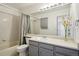 Well-lit bathroom featuring a tub and shower combination, and updated vanity at 176 S Pembrook St, Castle Rock, CO 80104