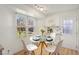 Charming dining area with a round table and large windows overlooking the backyard at 176 S Pembrook St, Castle Rock, CO 80104