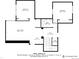 Detailed floor plan of the first floor layout, showcasing the Gathering room, bedrooms, bathroom, and bar at 2416 Fossil Trace Dr, Golden, CO 80401