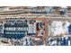 Aerial view shows close proximity to the rail lines at 3905-3907 Inca, Denver, CO 80211