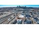 Aerial view showcasing city and location with nearby rail lines at 3905-3907 Inca, Denver, CO 80211