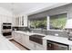 Modern kitchen featuring stainless steel appliances, a farmhouse sink, and a large window at 3925 S Cherry St, Englewood, CO 80113