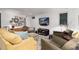 Cozy living room with an eclectic gallery wall and comfortable seating arrangement at 3925 S Cherry St, Englewood, CO 80113