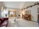 Living room features vaulted ceiling and hardwood floors at 5222 S Emporia Way, Greenwood Village, CO 80111