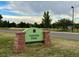 Toepfer Park welcomes residents with its well-maintained signage and surrounding green space at 9450 Sori Ln, Highlands Ranch, CO 80126