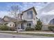 Attractive contemporary two-story home featuring a modern exterior, well-kept landscaping, and a for sale sign at 1558 White Violet Way, Louisville, CO 80027