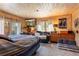 Bedroom with hardwood, tv, window with curtains and decor at 14800 Gold Hill Rd, Boulder, CO 80302