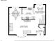 Detailed main floor plan showcasing an open-concept layout with a kitchen, dining area, living room, and foyer at 12391 E Cedar Cir, Aurora, CO 80012