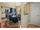 Dining area located off the kitchen boasts a large window with backyard views at 3580 Krameria St, Denver, CO 80207