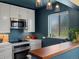 Stylish kitchen with stainless steel appliances, white cabinets, modern sink, and natural light at 3580 Krameria St, Denver, CO 80207
