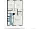 Detailed floorplan displaying the bedrooms, bathrooms, and walk-in closet at 5102 S Lisbon Way, Centennial, CO 80015