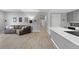 Inviting living room with hardwood floors, quartz countertops and recessed lighting at 166 S Rainbow Trl, Evergreen, CO 80439