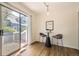 Cozy breakfast nook with a modern table set and sliding glass doors leading to an outdoor space at 5016 S Nelson St # C, Littleton, CO 80127