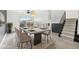 Contemporary dining room featuring a modern table with seating for six and stylish decor at 5711 W 92Nd Ave # 25, Westminster, CO 80031