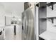Kitchen featuring stainless steel appliances and a modern design, with sight lines to the living room at 5711 W 92Nd Ave # 25, Westminster, CO 80031