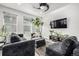 Comfortable living area with modern decor and plenty of space for entertaining guests at 1500 Sun Way, Lafayette, CO 80026