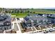 Street view of modern homes featuring solar panels and manicured landscaping at 1500 Sun Way, Lafayette, CO 80026
