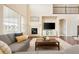 Comfortable living room showcasing fireplace and a cozy seating arrangement at 10100 Isle St, Parker, CO 80134