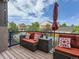 Deck with seating, umbrella, and view at 2330 Uinta St, Denver, CO 80238