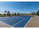 Well-maintained tennis and basketball court with vibrant blue surface, perfect for recreational activities and community fitness at 1022 Orion Way, Castle Rock, CO 80108