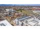 Scenic aerial view showcasing the neighborhood, highlighting the townhomes, proximity to parks, and cityscapes at 2741 W 28Th Ave # 2, Denver, CO 80211