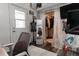 Office featuring a partial view of a closet with string lights and a dress form at 10896 Timothys Dr, Conifer, CO 80433