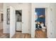 Bright bathroom featuring a modern sink and a blue accent wall for a pop of color at 749 Bishop Pine Way, Castle Rock, CO 80104