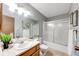 Clean bathroom featuring a shower-tub, vanity, and a neutral color scheme at 430 Zang St # 4-301, Lakewood, CO 80228