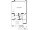 Floor plan of the lower level with a two car garage and flex room at 634 Saddle Dr, Erie, CO 80516