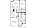 Upper level floor plan with three bedrooms, two bathrooms, and laundry at 634 Saddle Dr, Erie, CO 80516
